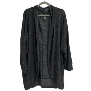 Reitmans Hyba Charcoal Grey Marled 3/4 Sleeve Open Cardigan size XXL-2X